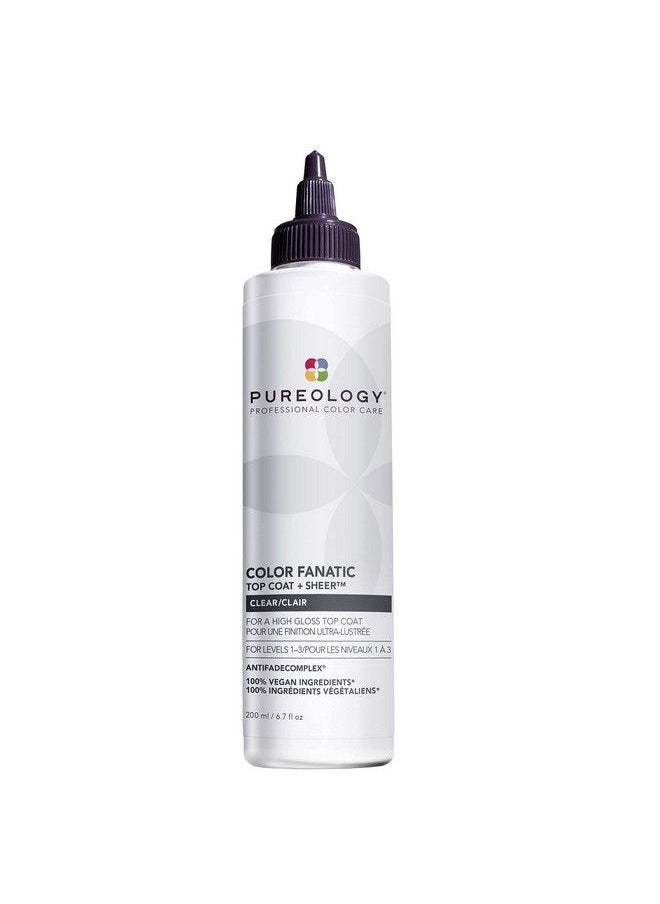 PUREOLOGY - Color Fanatic Top Coat + Sheer Clear Hair Toner Hair Gloss Treatment Clear Hair Glaze For Brunette & Black Hair 6.7 Fl Oz - Image 1