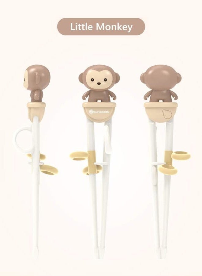 Goryeobaby Training Chopsticks for Kids - Kids Chopsticks Use Completely Harmless Material - Anti-dislocation Buckle Design - Includes Portable Box (Brown) - Image 4