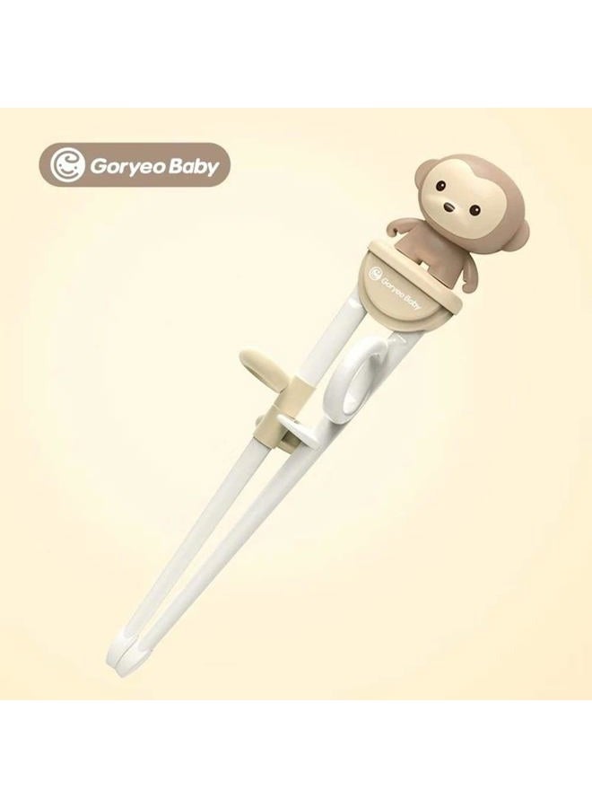 Goryeobaby Training Chopsticks for Kids - Kids Chopsticks Use Completely Harmless Material - Anti-dislocation Buckle Design - Includes Portable Box (Brown) - Image 3