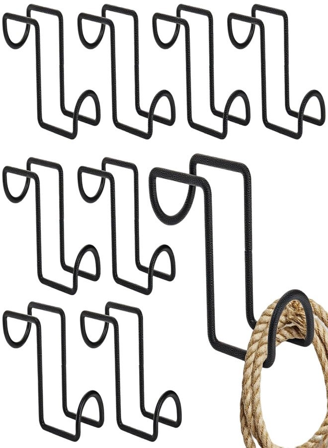 Cididu 8 Pcs Tack Hook 4 Inch, Heavy Duty Horse Halter Rack, Over Rail Bridle Hooks, Metal Horse Water Bucket Hangers for Hanging Horse Bridles, Saddle Fence Door Holder, Horse Stall Accessories - Image 1