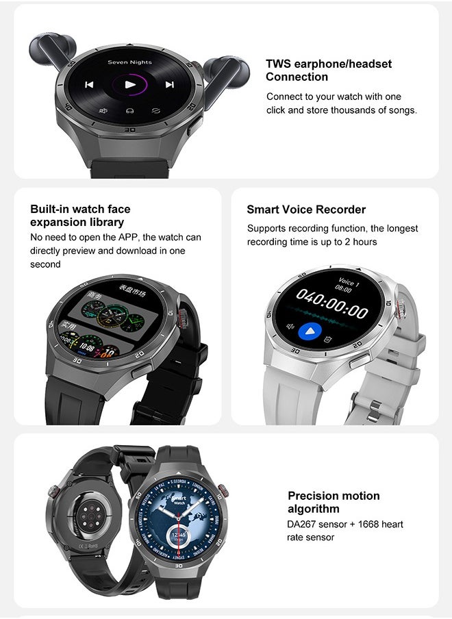 RollsTimi  Smartwatch for Men 1.463"  Smart Watch 280mAh Battery 100+ Workout Modes Health Fitness Tracker Outdoor Sport Watch Compatible Android IOS  - Image 3