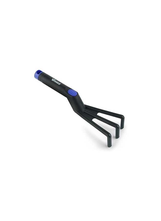 VTOOLS VTOOLS 2 PC Rake and Shovel Garden Tool Set, Soft Rubberized Non-Slip Ergonomic Handle, Heavy Duty Gardening Kit for Seedling Soil, Caring Succulent, Houseplant, Blue, VT4206  - Image 3