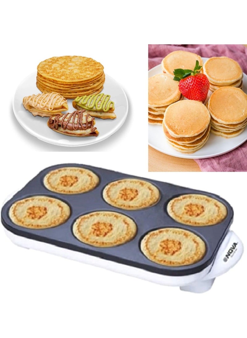NOVA Nova Crepe Maker 172CM6 – 1000W Electric Crepe & Pancake Maker with Non-Stick Cooking Plate, Heat-Resistant Handles, Metal Pedestal & 270° Fast Heating | Multi-Function Breakfast Maker | Includes 6-Piece Accessory Set | Easy to Clean – 220-240V  - Image 3