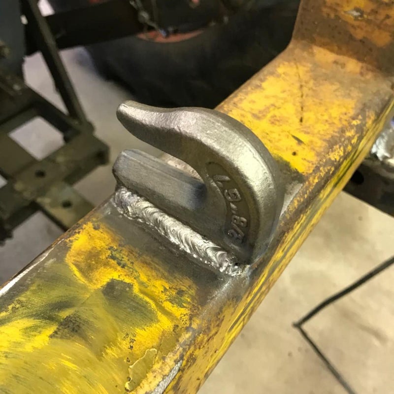 Fivepine 4pc 3/8in Weld On Tractor Bucket Grab Hooks Grade 70 Weldable Chain Hook - Image 2