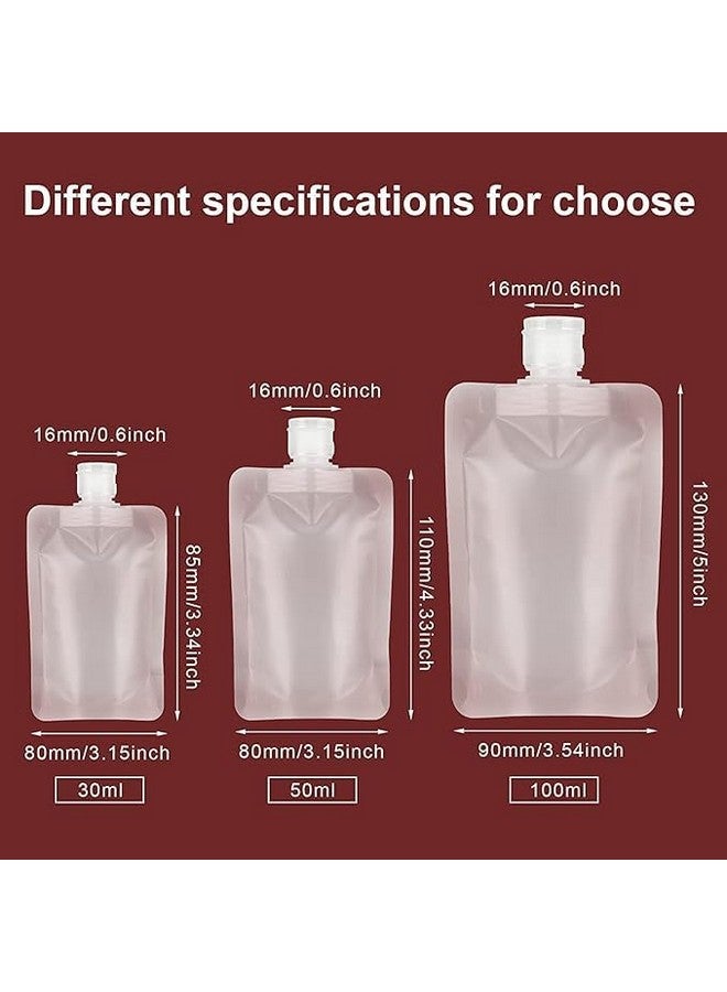 Black Sparrow Travel Fluid Makeup Packing Bag Empty Portable Stand Up Refillable Squeeze Pouches Spout Bags Cosmetic Lotion Shampoo Face Cream Hand Soap 30ml/ 50ml/ 100ml - Image 2