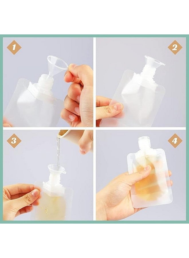 Black Sparrow Travel Fluid Makeup Packing Bag Empty Portable Stand Up Refillable Squeeze Pouches Spout Bags Cosmetic Lotion Shampoo Face Cream Hand Soap 30ml/ 50ml/ 100ml - Image 5