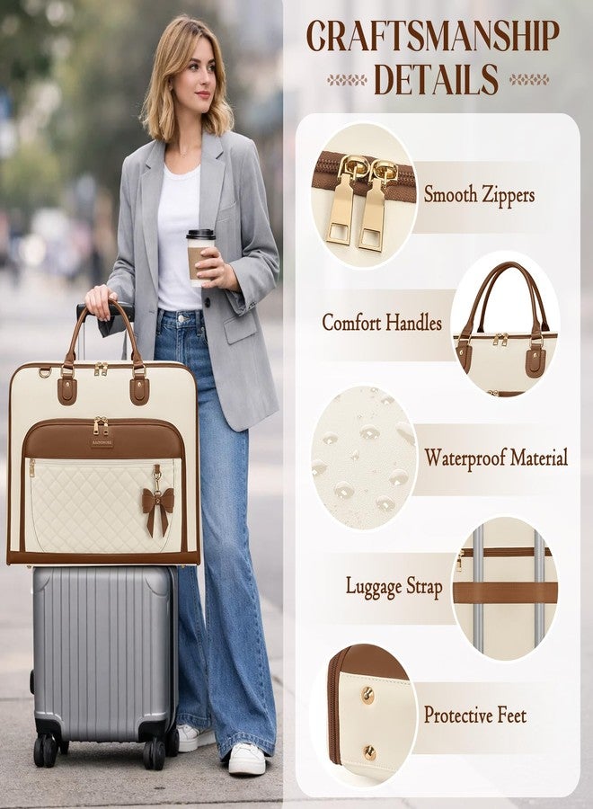 RAINSMORE Garment Suit Bags for Travel for Women, Beige & Brown, Large - Image 5