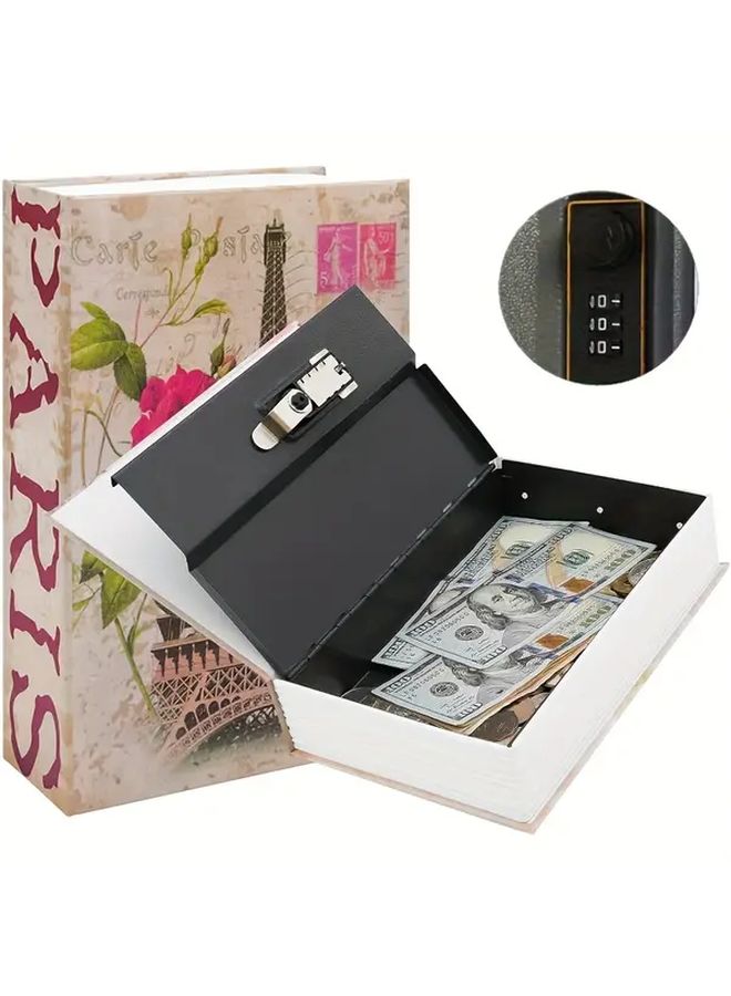 Route 66 Book Style Password Lock Safe Metal Storage for Cash Documents Travel - Image 2