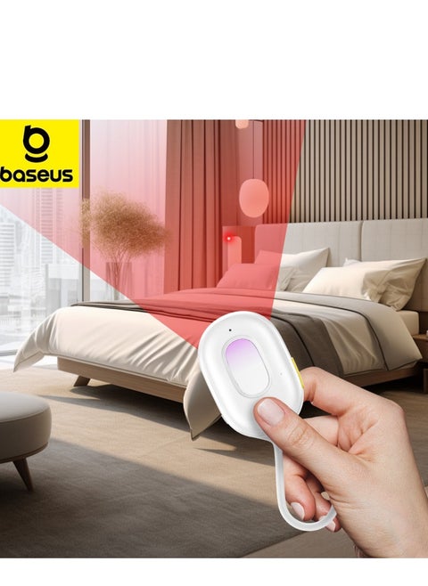 New Upgraded Hidden Camera Detectors with Dual Infrared Red Light Detection, 3D Sensing Chips, and Built-in Vibration Sensor, Hotel Anti-Camera & Anti-Peeping Tool, Spy Camera Detector with Ultra-Long 6-Month Battery Life for Enhanced Privacy Protection- White