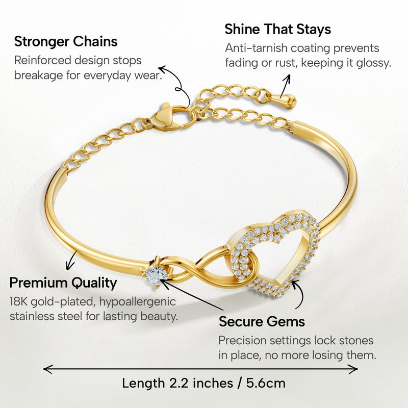 Larvincy To My Daughter Bracelet From Mom & Dad With Heartfelt Message & Elegant Box, Jewelry Gift For Women From Mother Father On Graduation, Birthday, Wedding, Christmas & More - Image 4