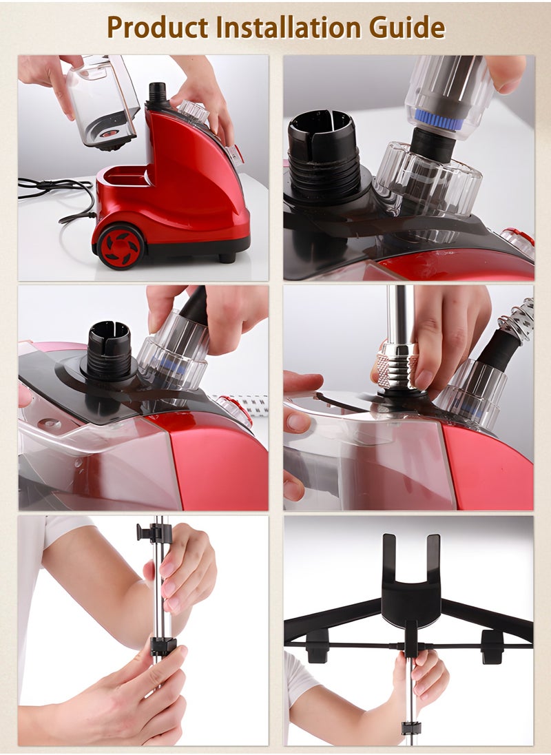 Bolivia's - Professional Standing Steamer 2000W Strong Power and 1.5L Water Tank with Ironing Board for Clothes in 10 Level Steam Adjustment - Image 1