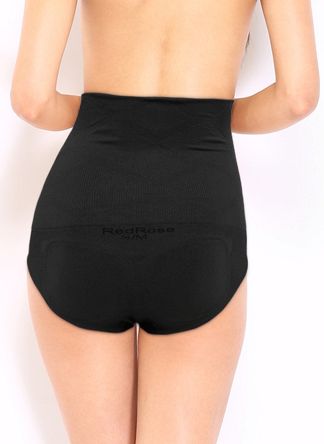 Red Rose Black High-Waist Shaperwear for Tummy Control - Image 2