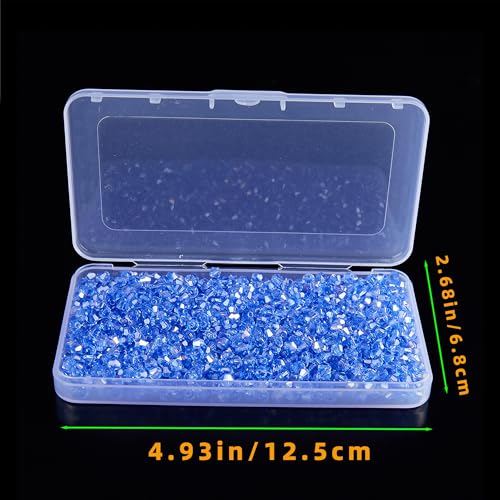 Laopottbeads 1100PCS 4mm Bicone Crystal Glass Beads for Jewelry Making, Sparkling Mini Beads for Suncatchers, DIY Bracelets & Craft Projects(Light Blue) - Image 3