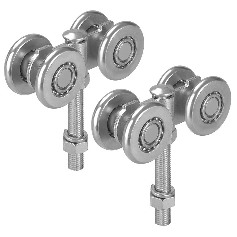 Hotyell Trolley Assembly  Silent Rollers Wheel For 1-3/4"" Wide And 2-1/4"" Or Taller Rail Hanging Track  Beam Trolley Used For Heavy Barn Or Shed Sliding Doors - Image 1