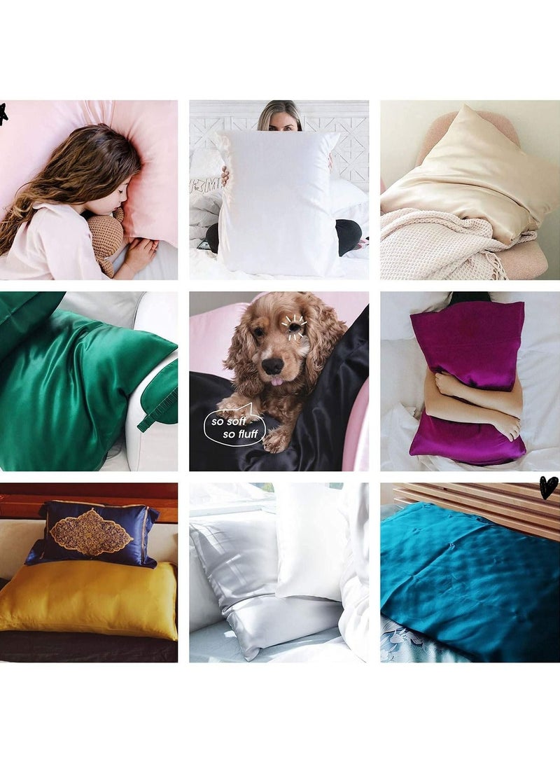 LIMOS Mulberry Silk Pillowcase for Hair and Skin, Soft Breathable(Green 48cm*74cm)  - Image 5