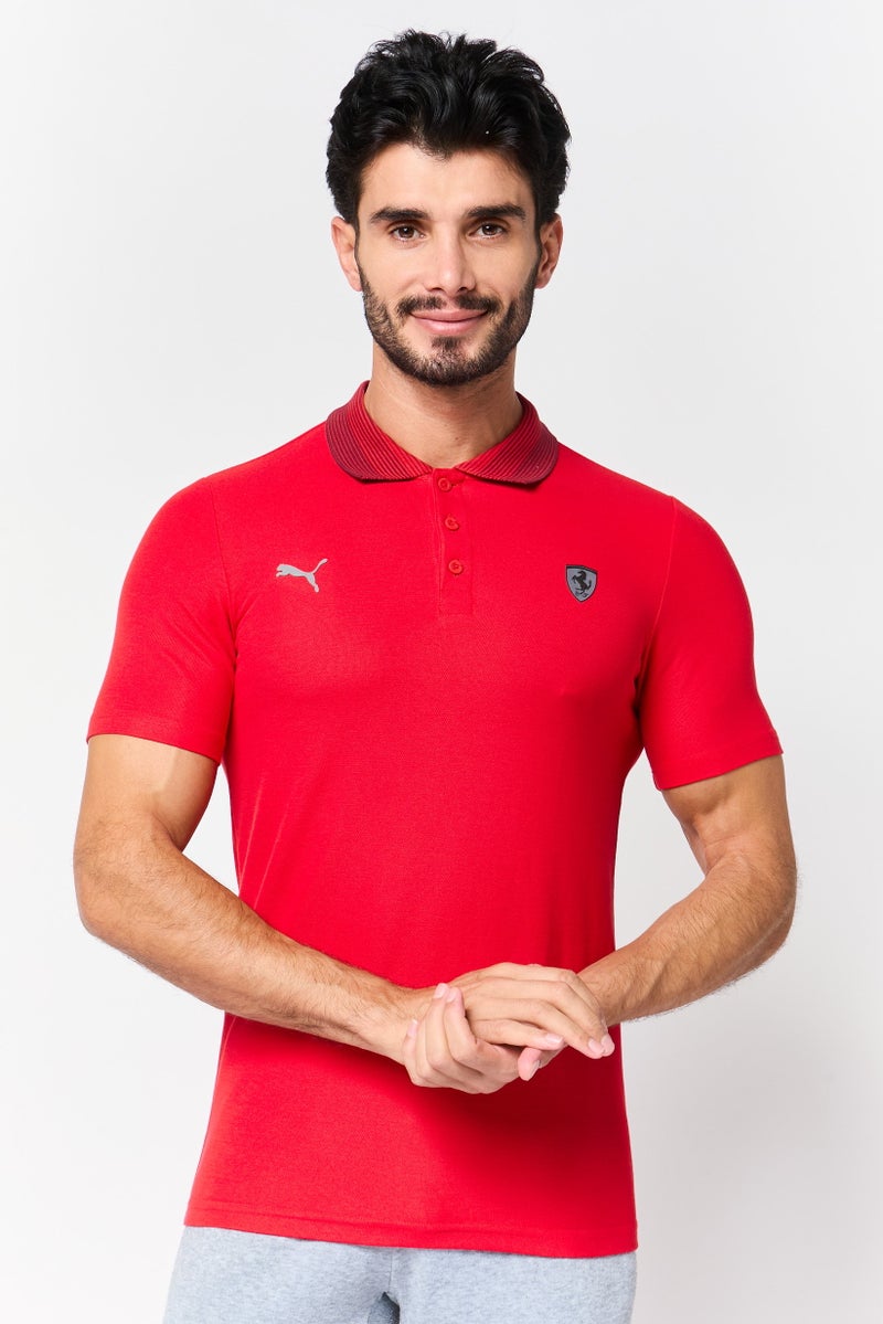 PUMA Men Scuderia Ferrari Sportswear Fit Short Sleeve Training Polo Shirt, Red - Image 1