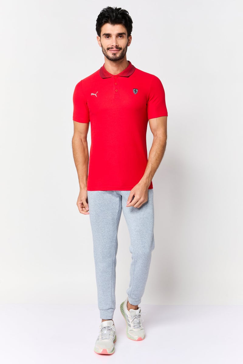 PUMA Men Scuderia Ferrari Sportswear Fit Short Sleeve Training Polo Shirt, Red - Image 4