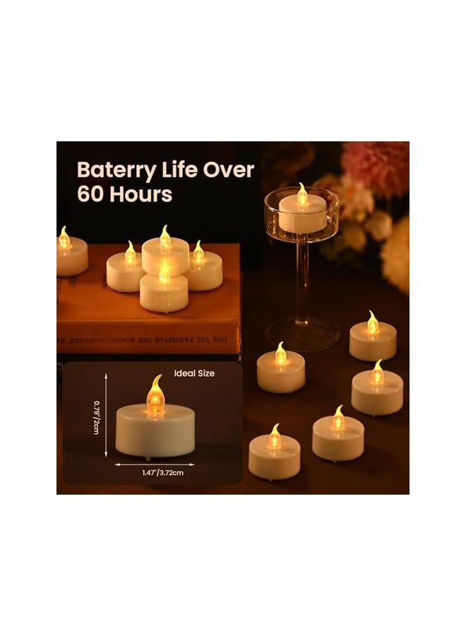 Green Tiger LED Tea Lights with Remote Control and Timer, Battery Operated Flameless Candles Lights for Ramadan, Eid al-Fitr, Holiday Decoration, Party, Birthday, Wedding(12 Packs) - Image 5