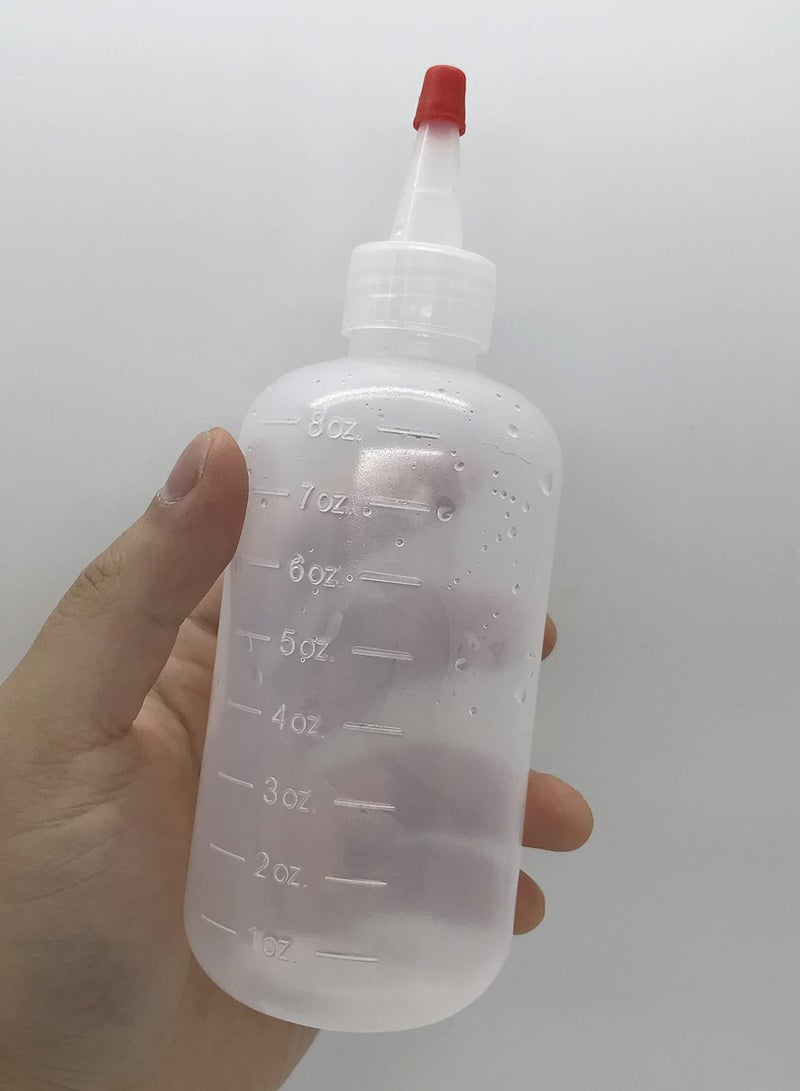 KASTWAVE Applicator Bottle, Hair Color Applicator Bottle, Squeeze 8 oz Hair Applicator Bottle, Plastic Refillable Bottle with Cap for Hair Color (4-Pack) - Image 3