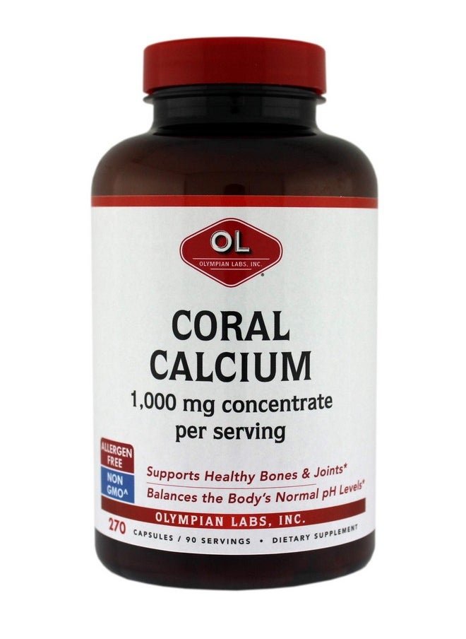Olympian Labs Coral Calcium  1G Per Serving  1000 Mg  270 Capsules  - Image 2