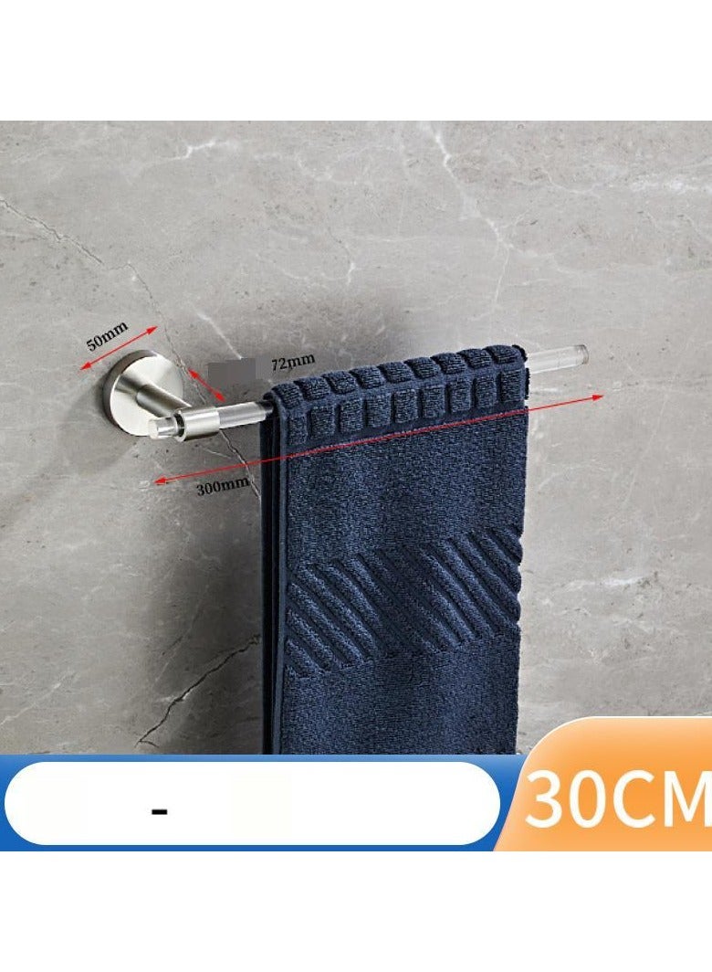 Loquat Transparent Acrylic Bathroom Towel Holder Set(Rough Single Adjustable Towel Rod)