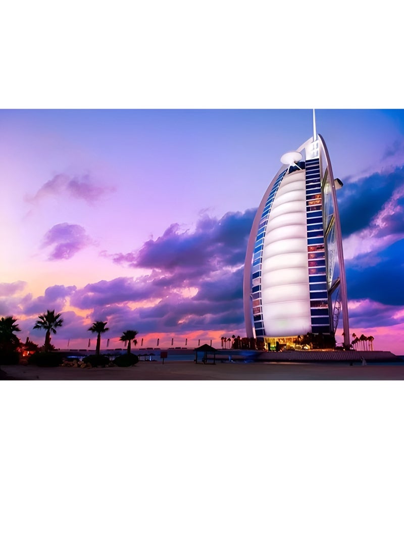 DECOR SOUQ 1000 Pieces Iconic Dubai Burj Al Arab Jigsaw Puzzle – 70x50cm Dubai Landmark Puzzle for Adults & Kids – Premium Quality Travel Souvenir Gift – Brain Game for Relaxation, Stress Relief, Educational & Fun Entertainments – Unframed – Limited Stock - Image 3