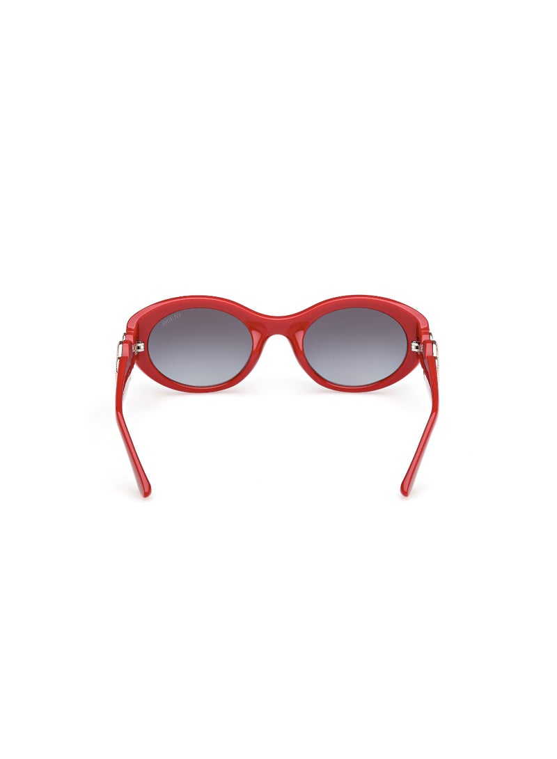 GUESS FULL RIM FEMALE OVAL RED INJECTED SUNGLASSES - Image 4