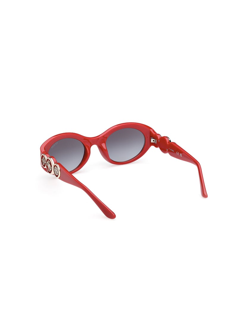 GUESS FULL RIM FEMALE OVAL RED INJECTED SUNGLASSES - Image 3