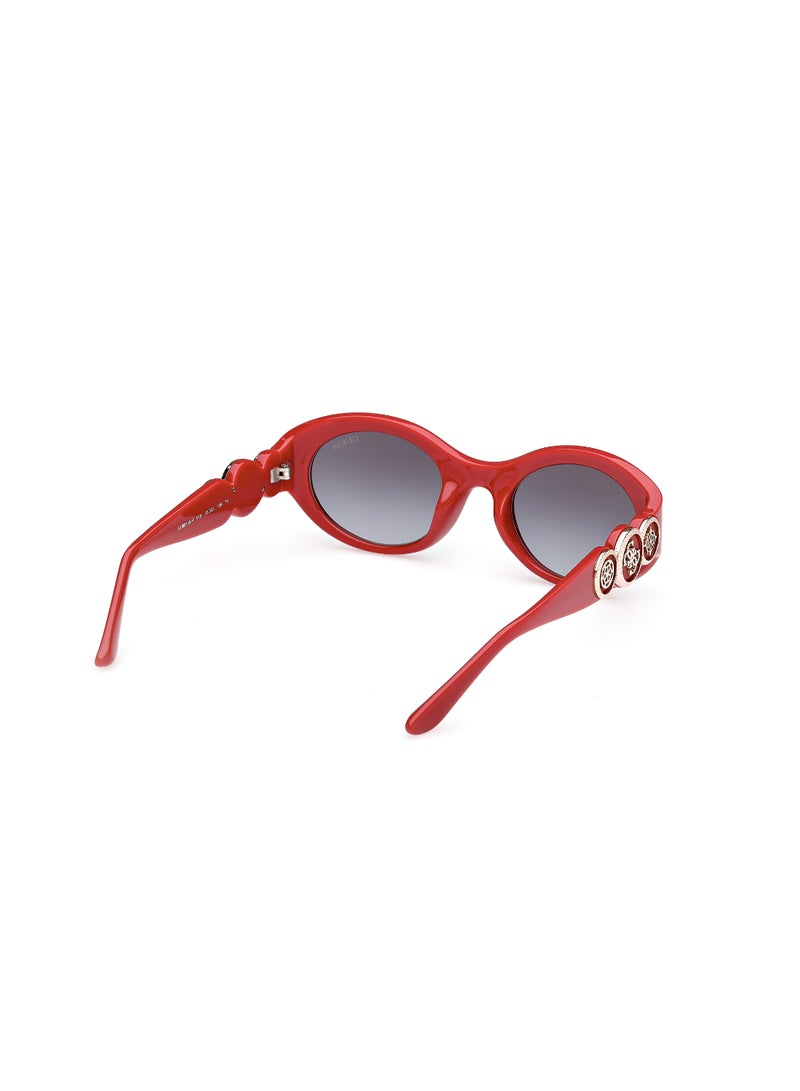 GUESS FULL RIM FEMALE OVAL RED INJECTED SUNGLASSES - Image 5