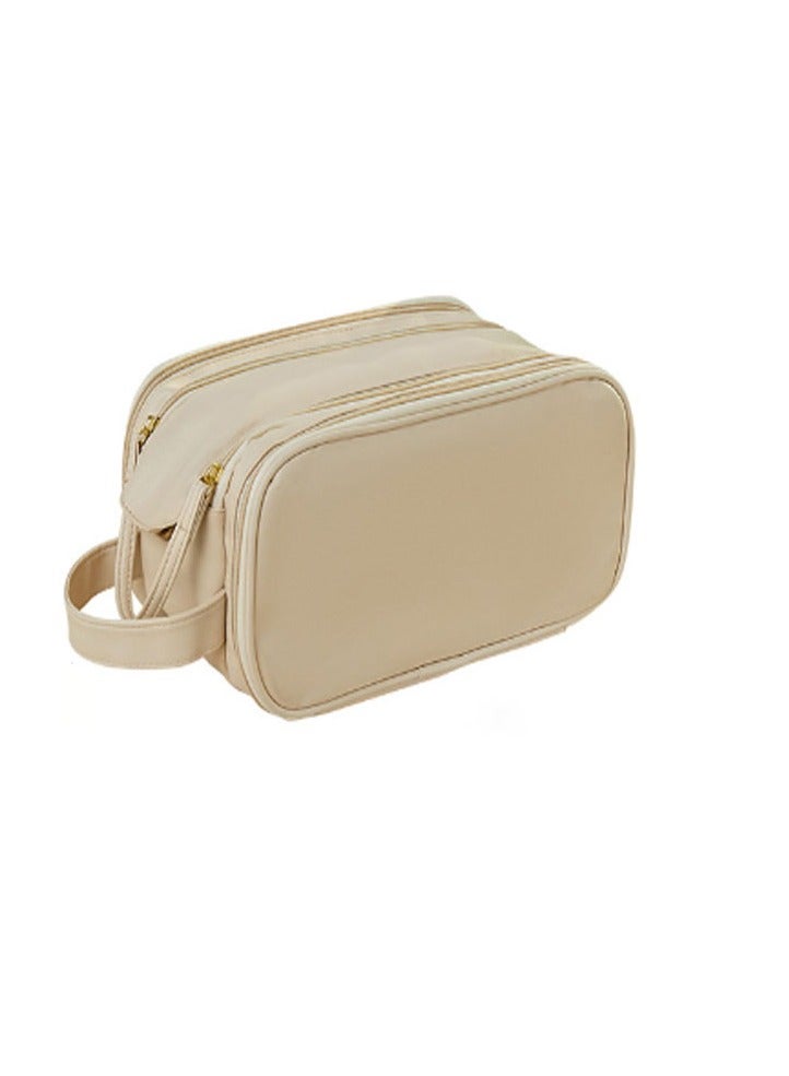 عام حقيبة مستحضرات التجميل عالية القيمة مع سحاب مزدوج، حقيبة غسيل محمولة بحجم يدوي للتخزين بسعة كبيرة. - Image 1