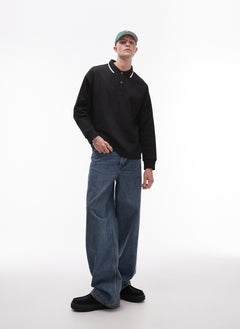 TOPMAN Oversized Fit Sweat Polo  - Image 4