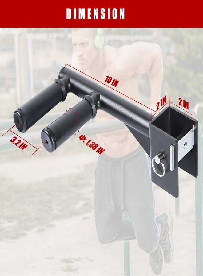 SYL Fitness Dip Bar Attachments for 2" x 2" or 3" x 3" Power Rack - Narrow & Wide Dips Double Handles (Patent Pending) (For 2" x 2" Rack) - Image 4