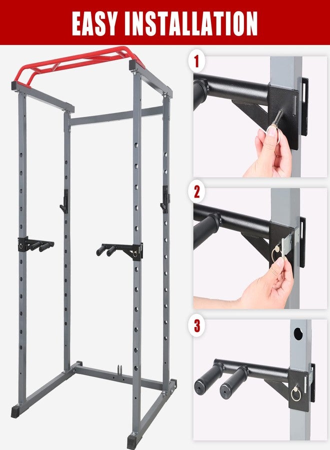 SYL Fitness Dip Bar Attachments for 2" x 2" or 3" x 3" Power Rack - Narrow & Wide Dips Double Handles (Patent Pending) (For 2" x 2" Rack) - Image 5