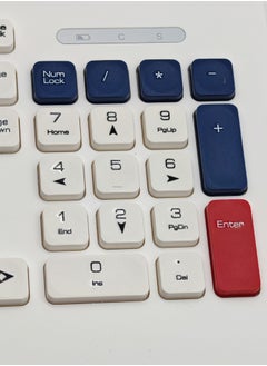 JeDEL WS671 Wireless Bluetooth Office Mouse and Keyboard Set for PC, Tablet, Cell Phone White Blue  - Image 5