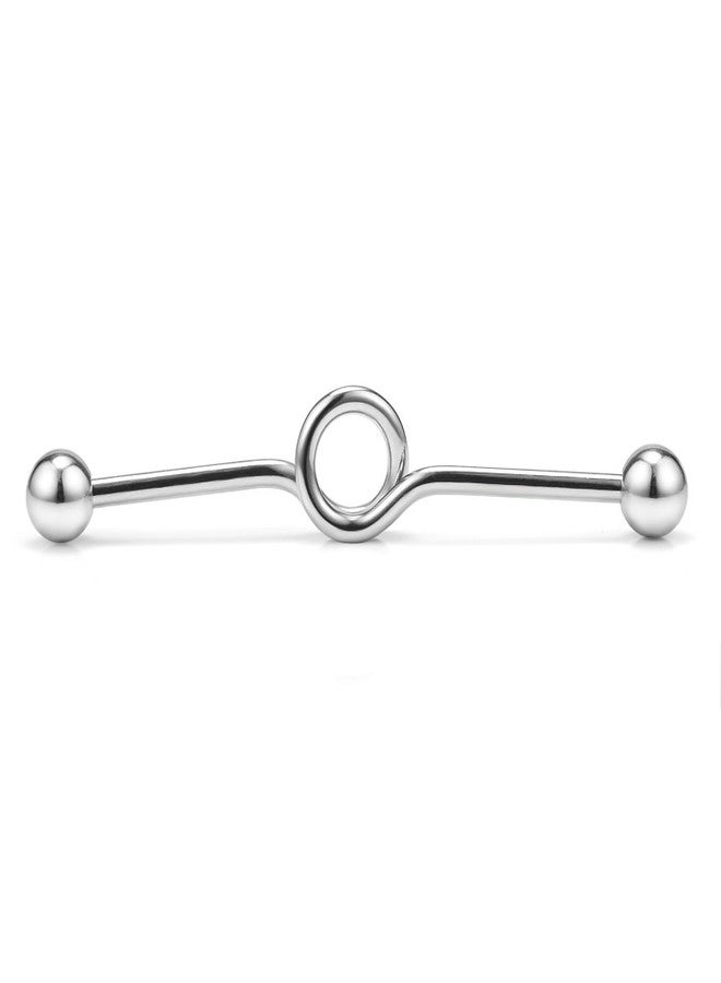 Ruifan 5PCS Industrial Barbell Earring Stainless Steel 14 Gauge Cartilage Earring Body Piercing 1 1/2 Inch(38mm)- Coil, Wave, Twister, Spiral,Heart(Steel) - Image 3