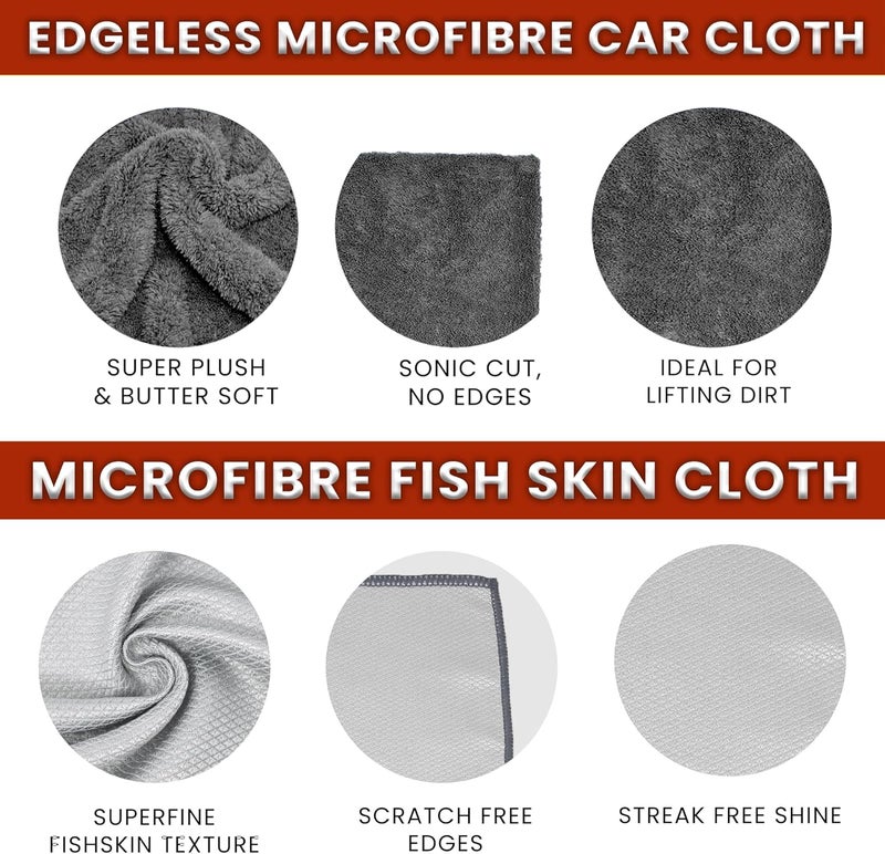 Towelogy G54 Deluxe Car Interior Cleaning Cloths - Microfibre Window & Dashboard Cloths (Set of 2, Grey) - Image 3