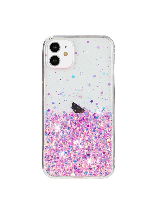 S-TOP Case For iPhone 11 Transparent Frame Noctilucent Glitter Powder TPU Phone Case - Image 2