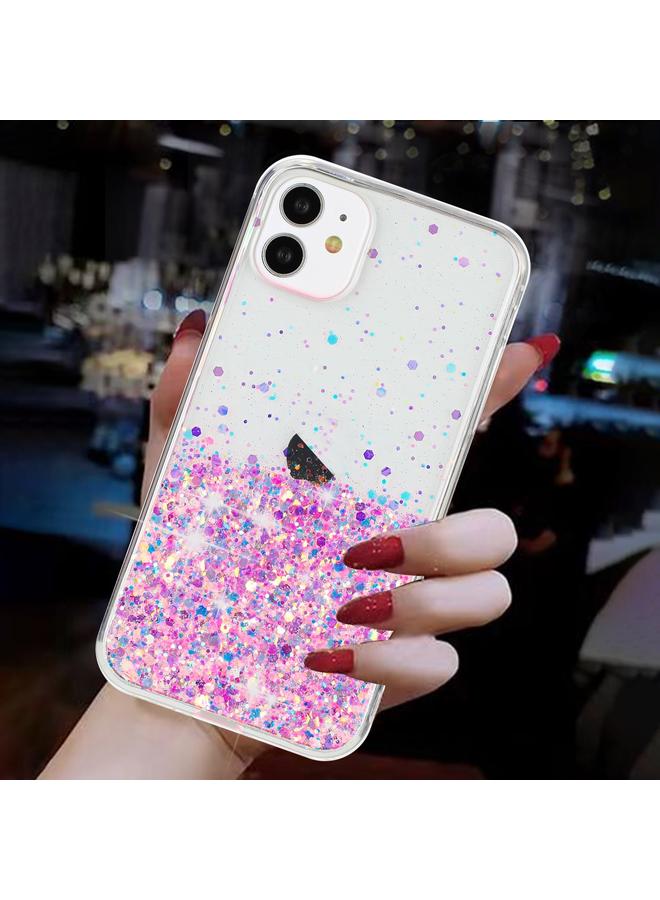 S-TOP Case For iPhone 11 Transparent Frame Noctilucent Glitter Powder TPU Phone Case - Image 3