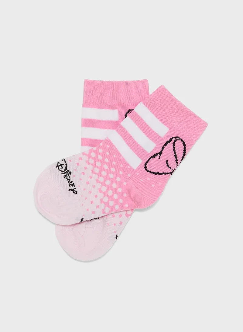 Adidas 3 Pack Disney Little Kids Minnie Mouse Socks
