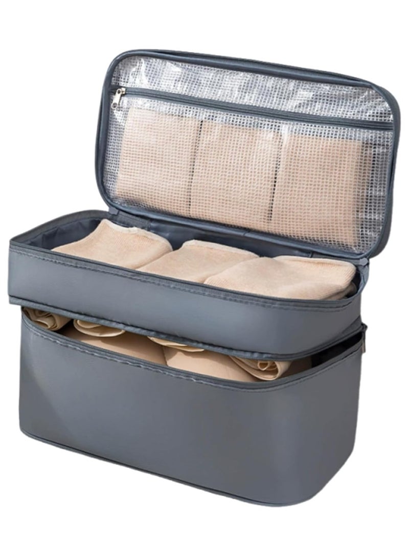 Portable Underwear Bra Storage Bag Waterproof Travel Organizers Multi-Layer Toiletry Packing Cube - Image 1