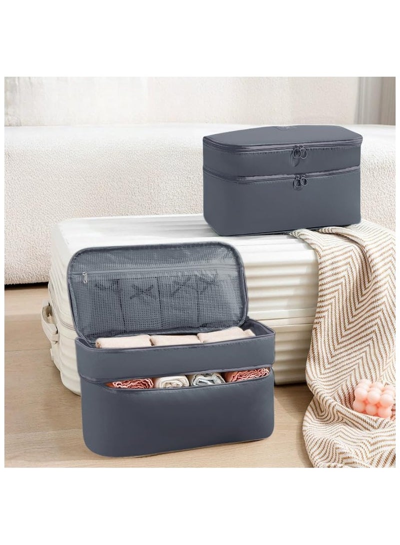 Portable Underwear Bra Storage Bag Waterproof Travel Organizers Multi-Layer Toiletry Packing Cube - Image 4