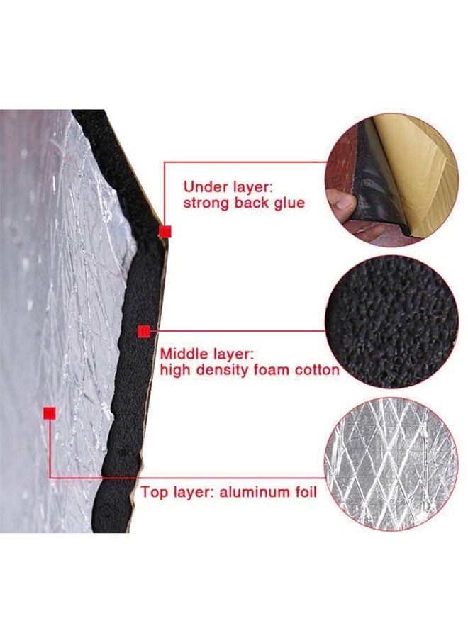 10PCS Automobile Heat Insulation and Soundproofing Pad，Automatic Muffler for Automotive Firewall Material Pads - 25*18*0.5cm - Image 2