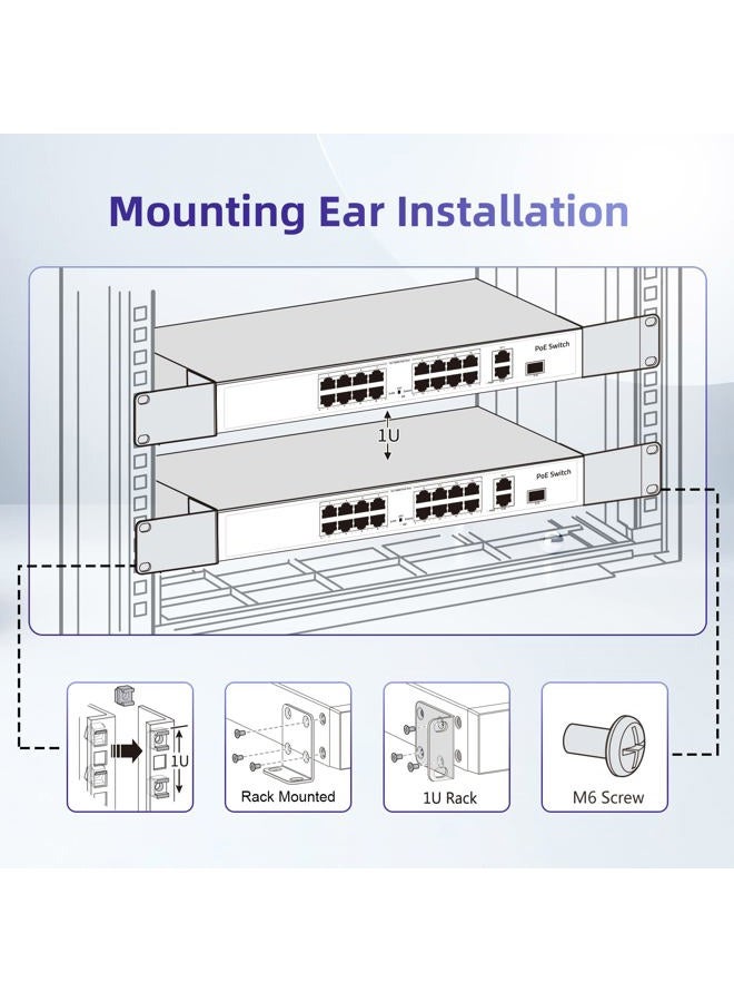 PhyinLan Rack Mount Kit 19" Large Switch Rack Ears Compatible for Cisco Small Business Series (18-50 Port Models) RM-300-19 - Image 4