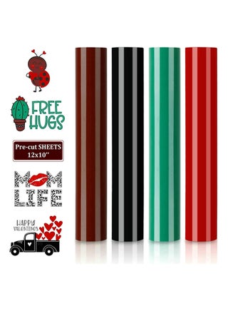 HTV Heat Transfer Vinyl Starter Bundle Fathers Day Cricut Iron Everyday Iron Vinyl for T Shirt Bags Totes Matte Finsh 4 Pre Cut Sheets - pzsku/Z3FADE2F091F077E4F92FZ/45/_/1684227270/3b9b8998-f120-4bce-8c85-6f7dd36a207b