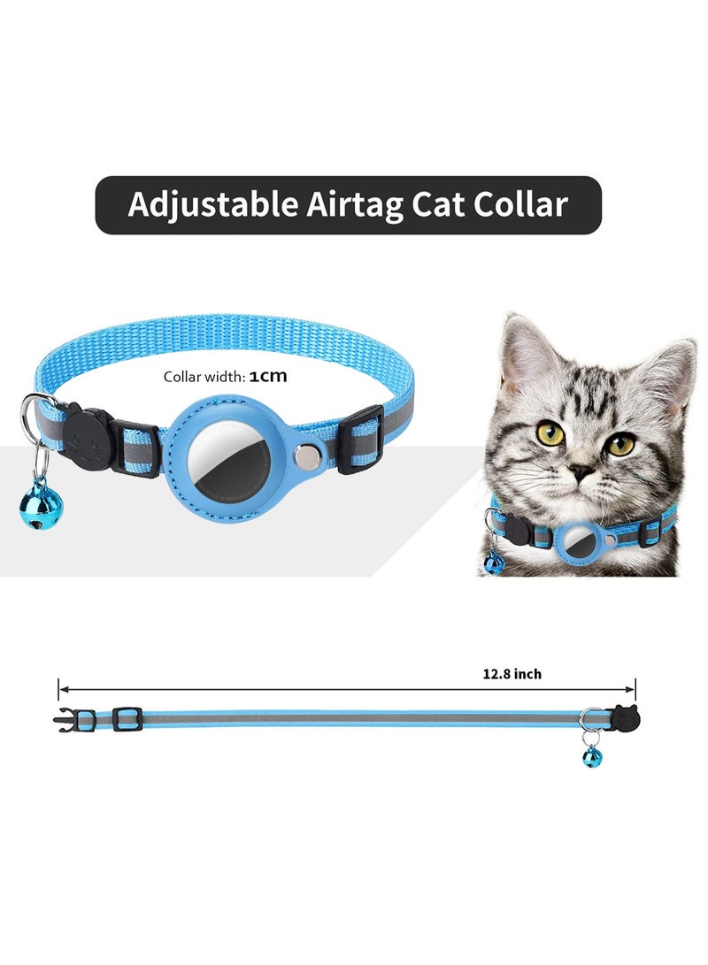 RTYY Airtag Cat Collar with Bell Adjustable Breakaway Kitten Collars, Reflective Strip Puppy Small Pet Collar (Airtag not included) - Image 5