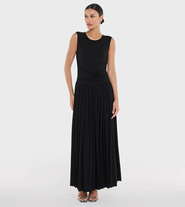 BCBG BCBG Sleeveless Flared Maxi Dress