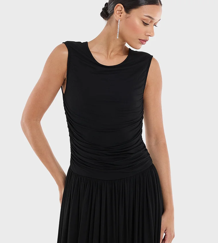 BCBG BCBG Sleeveless Flared Maxi Dress