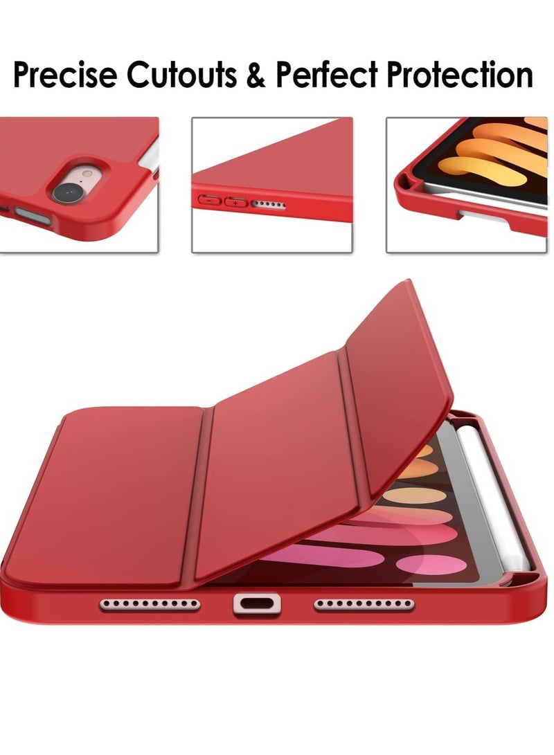 ELTRAZONE NEW Smart Case with Pencil Holder for iPad Mini 6 - Trifold Stand, Soft TPU Back, Auto Wake/Sleep, Dust Proof, Anti-Fingerprint, Heavy Duty Protection, Slim & Durable Case for iPad Mini 6 - Image 3