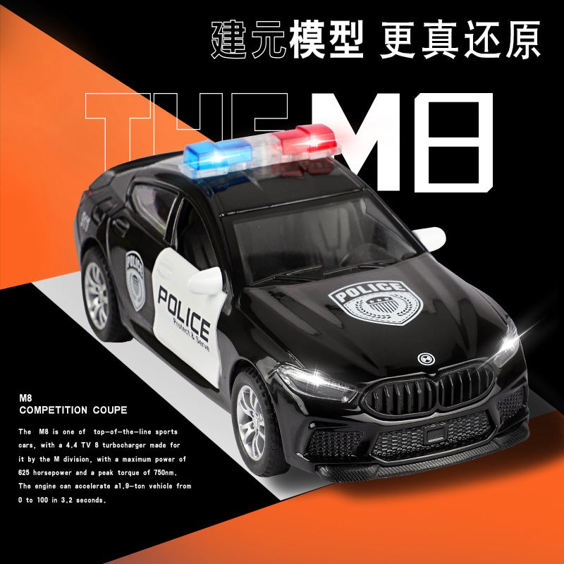 Boxed) Simulation 1: 32 Baoma M8 Alloy Car Police Ornaments Toy Model Sales - Image 2