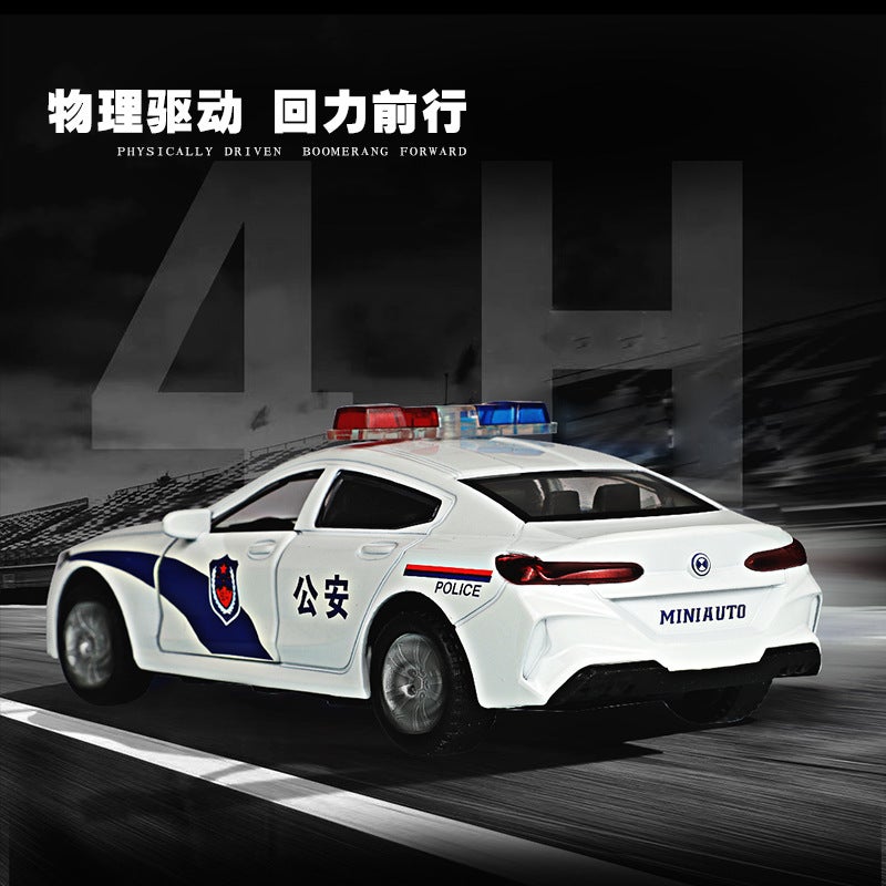 Boxed) Simulation 1: 32 Baoma M8 Alloy Car Police Ornaments Toy Model Sales - Image 4